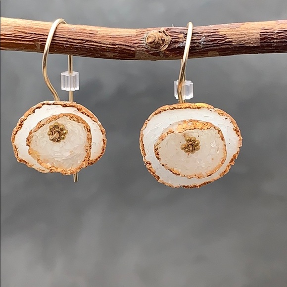 Diamond Dust handmade circle earrings - Picture 5 of 5